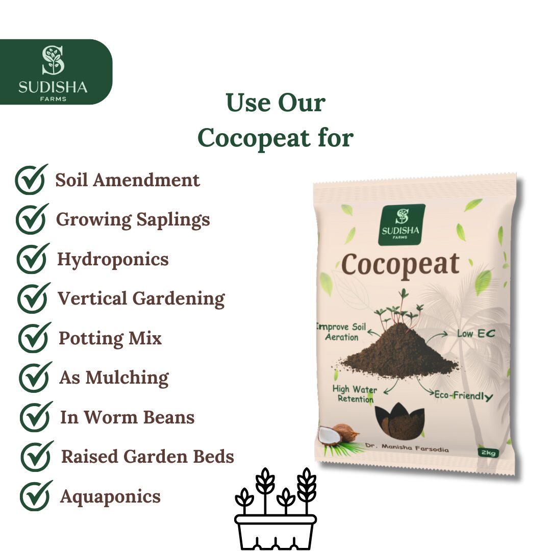 Combo Pack of Cocopeat Powder & Vermicompost (2kg each) - SUDISHA FARMS