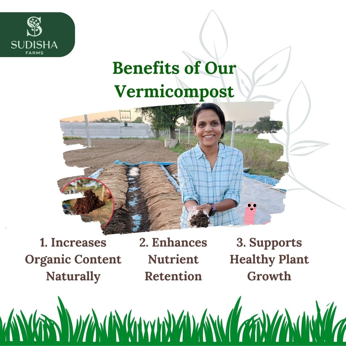 Combo Pack: Vermicompost + Low EC Cocopeat Powder | 100% Organic & Natural | Improves Soil & Water Retention - SUDISHA FARMS