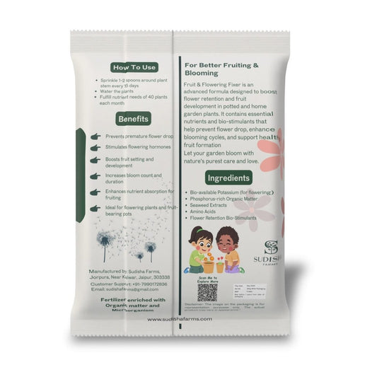 Fruit & Flowering Fixer – Boosts Blooms, Prevents Flower Drop, Ideal for Home Gardening (250g) - SUDISHA FARMS