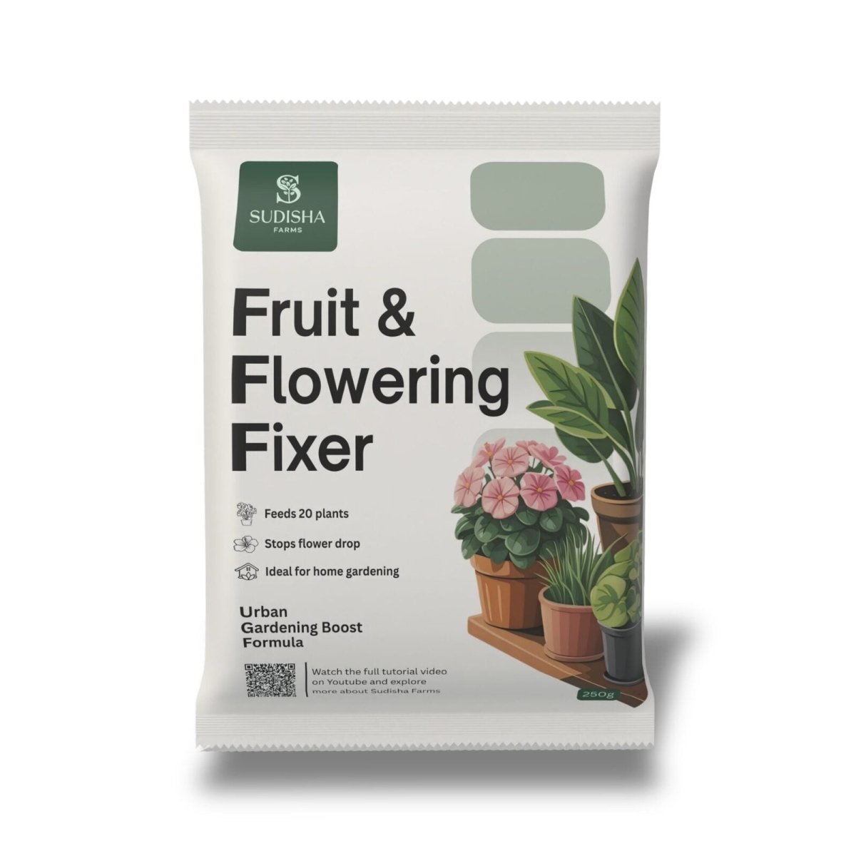 Fruit & Flowering Fixer – Boosts Blooms, Prevents Flower Drop, Ideal for Home Gardening (250g) - SUDISHA FARMS