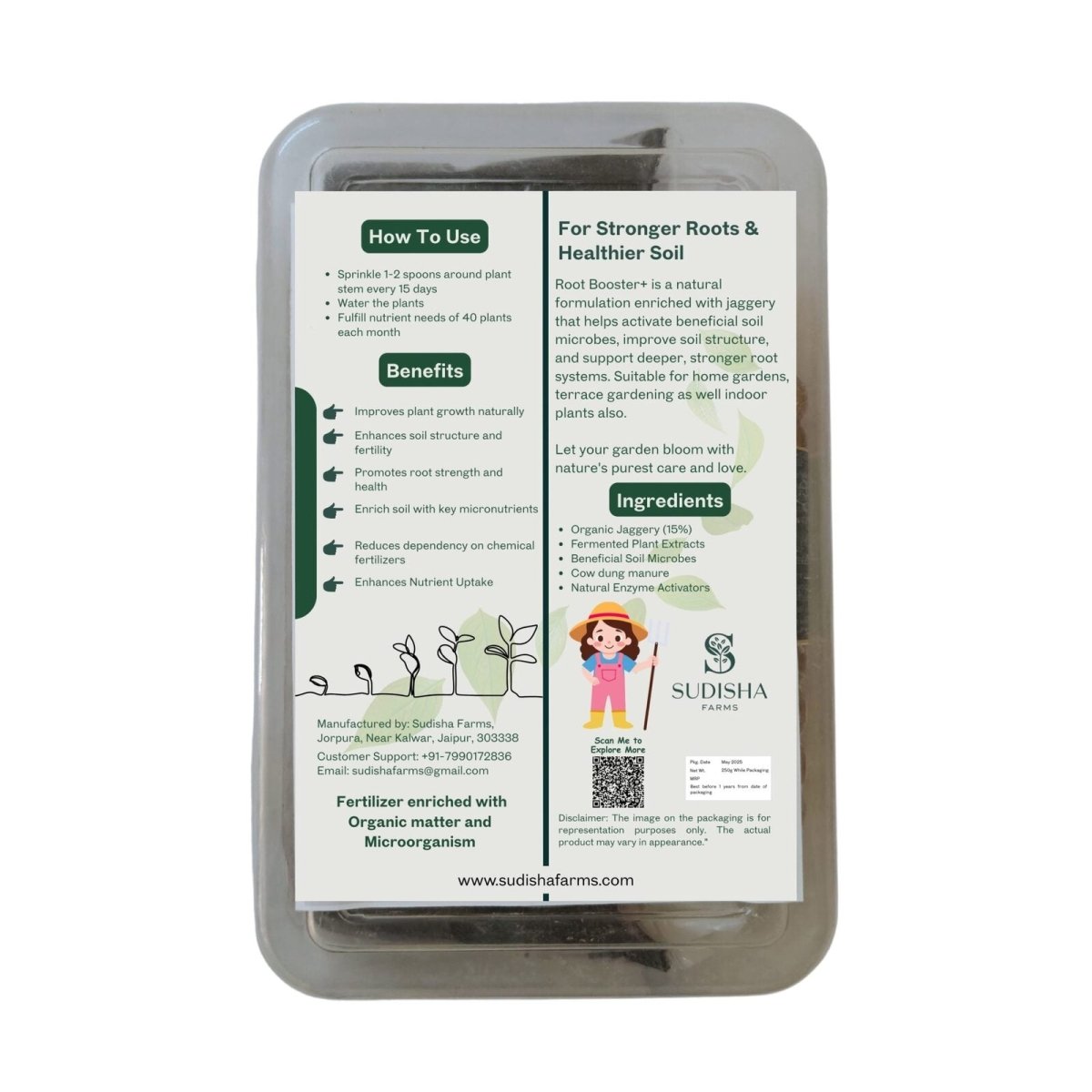 Root Booster Plus for All Plants | Promotes Stronger Roots & Faster Growth | Ideal for Home Gardening | FREE Natural Soil Enhancer Included - SUDISHA FARMS